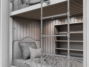 letti old shabby 20 Modelo 3D