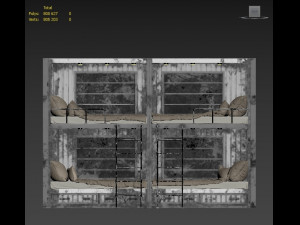 letti old shabby 20 Modelo 3D
