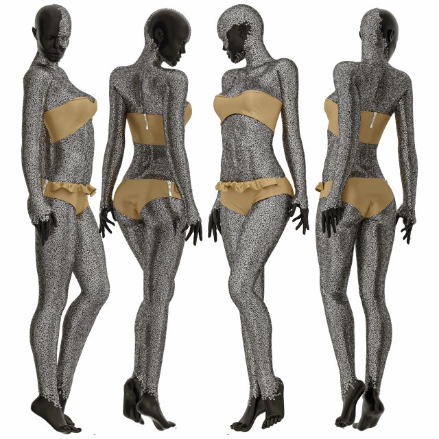 mannequin in crystals 3D 模型 .c4d .max .obj .3ds .fbx .stl .blend 