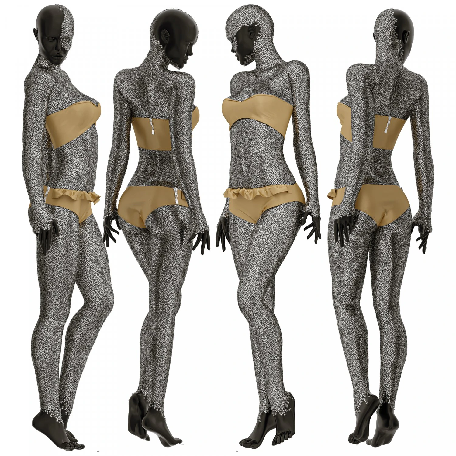 mannequin in crystals 3D Model .c4d .max .obj .3ds .fbx .stl .blend