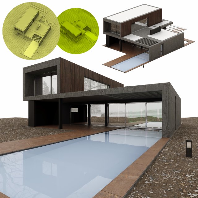 build h001 Modello 3D .c4d .max .obj .3ds .fbx .stl .blend 