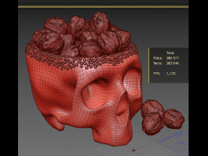 skull figurine n04 Modelo 3D