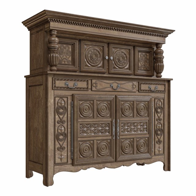 Buffet 02 Corona 3D Модель .c4d .max .obj .3ds .fbx .stl .blend 