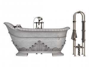Stone Carved Bathtub Modèle 3D