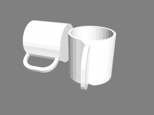 table and objects 3D Model