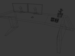 table and objects 3D Model