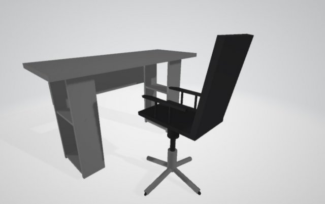 table with chair 3D Model .c4d .max .obj .3ds .fbx .stl .blend