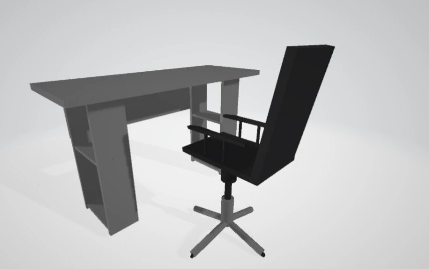 table with chair 3D Model .c4d .max .obj .3ds .fbx .stl .blend