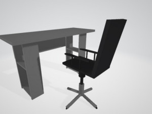 table with chair Model 3D