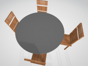 table with 4 chair Modelo 3D