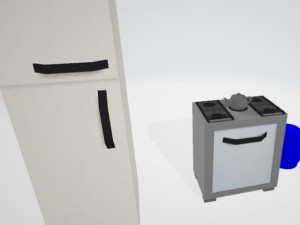 fridge and stove 3D Модель