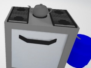 fridge and stove 3D Модель