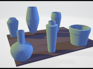 varied types of vases Model 3D