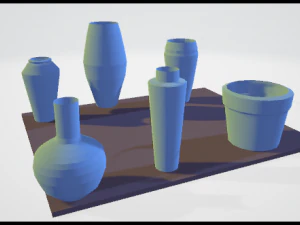 varied types of vases 3D Model