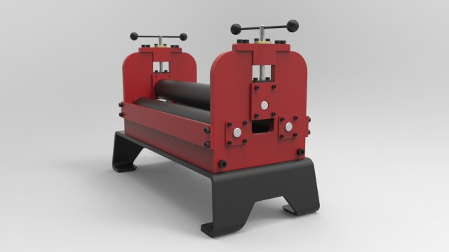 sheet metal roller Model 3D .c4d .max .obj .3ds .fbx .stl .blend 