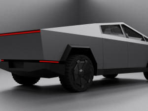 tesla cybertruck 3Dモデル