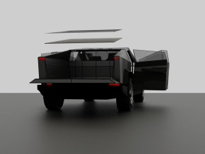 tesla cybertruck 3Dモデル