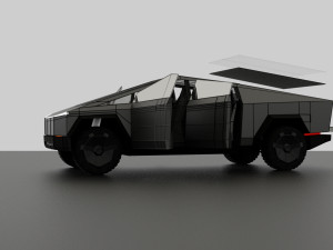 tesla cybertruck 3Dモデル
