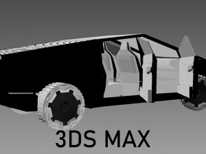 tesla cybertruck -black- 3D Model