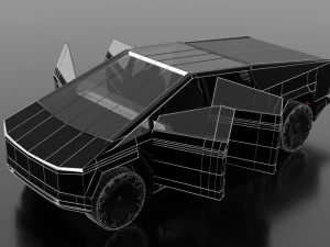tesla cybertruck -black- 3D Model