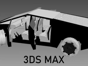 tesla cybertruck -black- 3D Model