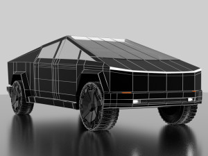 tesla cybertruck -black- 3D Модель