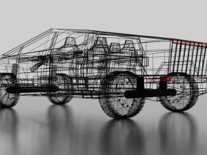 tesla cybertruck -black- 3D Модель