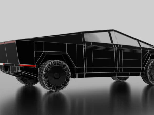 tesla cybertruck -black- 3D Model