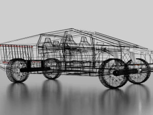tesla cybertruck -black- 3D Model