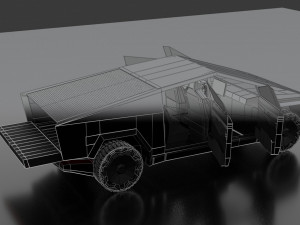 tesla cybertruck -black- 3D Модель