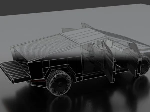 tesla cybertruck -black- 3D Model