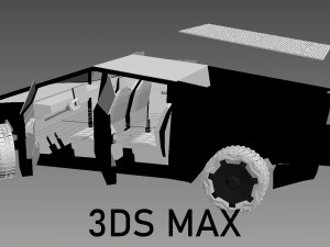 tesla cybertruck -black- 3D Модель