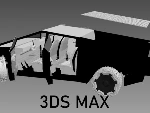 tesla cybertruck -black- 3D Model