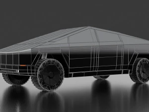 tesla cybertruck -black- 3D Model