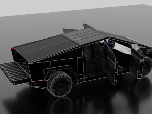tesla cybertruck -black- 3D Модель