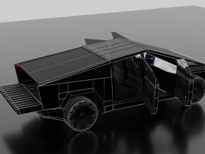 tesla cybertruck -black- 3D Model