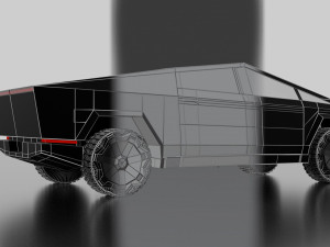 tesla cybertruck -black- 3D Модель