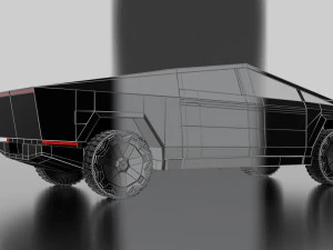 tesla cybertruck -black- 3D Model