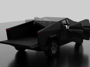 tesla cybertruck -black- 3D Model