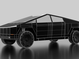 tesla cybertruck -black- 3D Модель