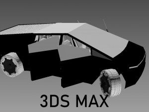 tesla cybertruck -black- 3D Модель
