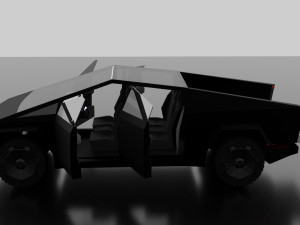 tesla cybertruck -black- 3D Модель