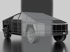 tesla cybertruck -black- 3D Модель