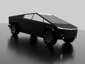 tesla cybertruck -black- 3D Модель
