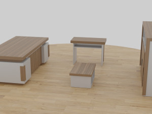 table set - office 3D Model