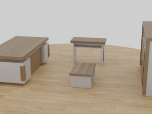 table set - office 3D Model