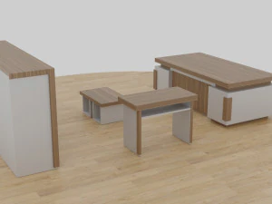 table set - office 3D Model