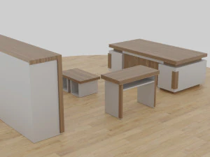 table set - office 3D Model