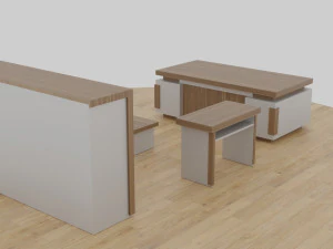 table set - office 3D Model