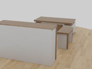 table set - office 3D Model
